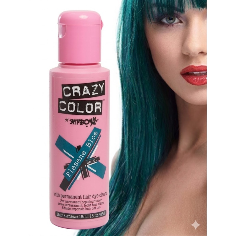 Crazy Colour Semi Permanent Hair Colour Cream 100ml Peacock Blue 45.jpg