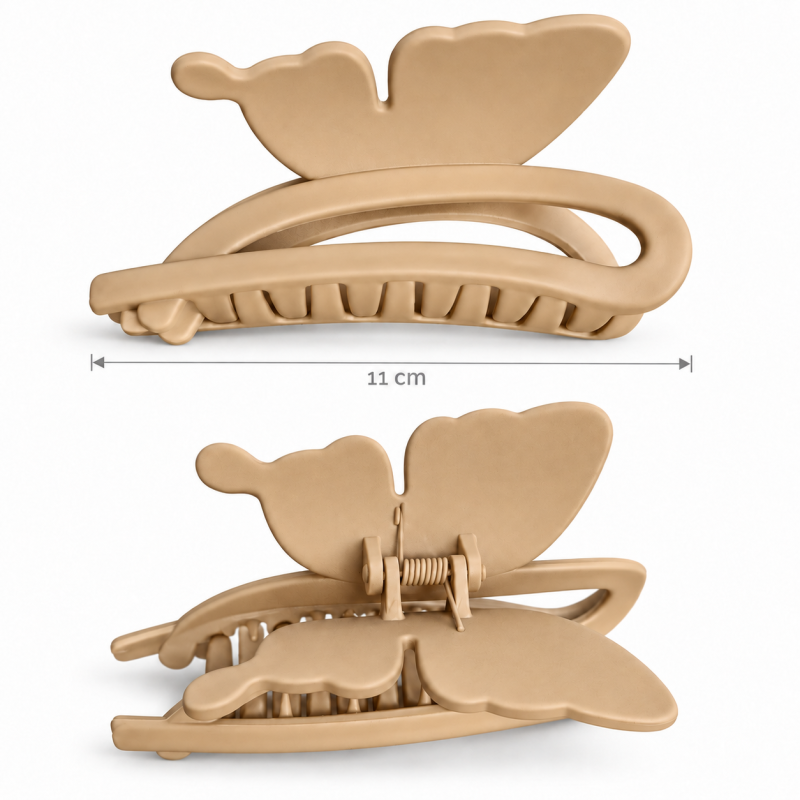 Liblikakujuline juukseklamber, 11 cm.png