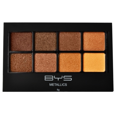 BYS Eyeshadow 8 pc METALLICS BROWNS
