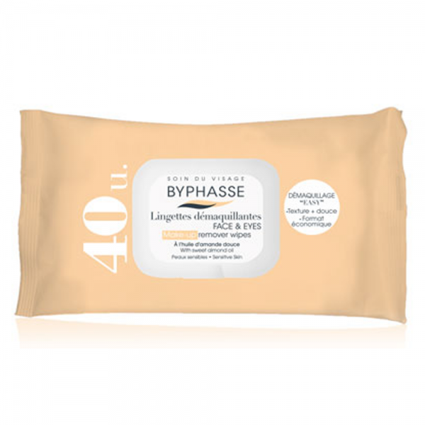 Byphasse Make Up Remover Wipes with Almond Oil Sensitive Skin 40 wipes .png
