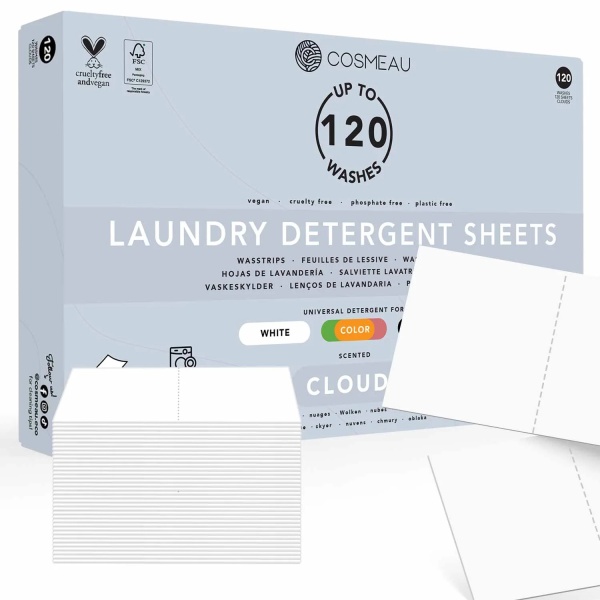 Cosmeau Laundry Sheets Eco Friendly 120 Drifting Clouds.jpg