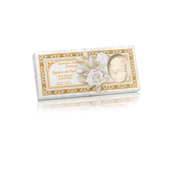 FIORENTINO set of oval soaps with stamp Floral Bouquet, 3x125 g.jpg