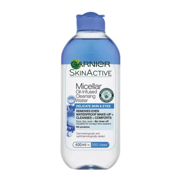 Garnier Micellar Water Facial Cleanser Delicate Skin and Eyes.webp