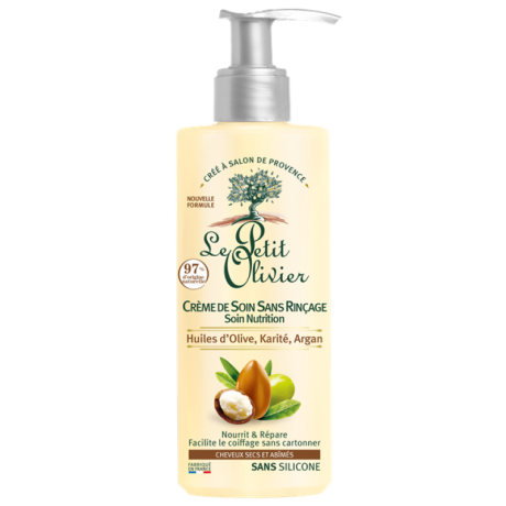 Le Petit Olivier Hooldav juuksekreem kuivadele/kahjustatud juustele oliiv, shea ja argaania 200ml