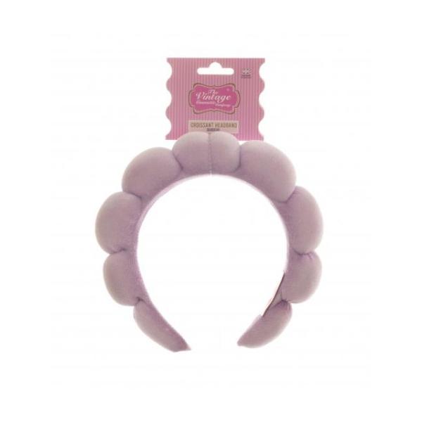The Vintage Cosmetic Company Croissant Headband Lilac Velvet peavõru.jpg