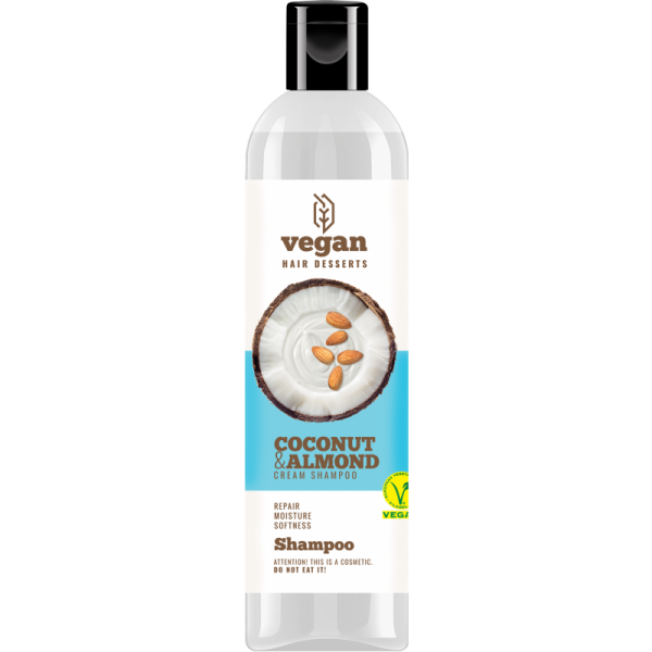 Vegan Desserts Niisutav ja taastav šampoon kookose ja mandliõlidega 300ml.png
