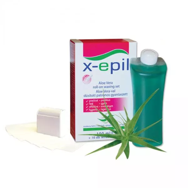 X-Epil Aloe Vera Roll-on Set 100 ml Depilatory Wax Set with Aloe Vera for Hair Removal.webp