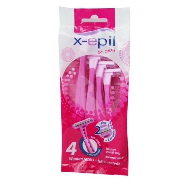 X-Epil Disposable woman razors with twin blades 5pcs.jpg