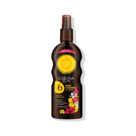 Cabana Sun Protection Deep TANNING Oil Spray Spf6 200ml,  Päevitust kiirendav õli sprei SPF6 200ml