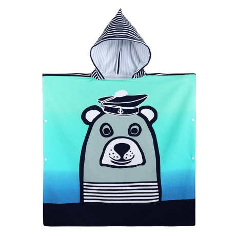 Lõbus laste rätik kapuutsiga 90X90cm