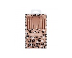 BYS Makeup Brush Kit with Mirror LEOPARD