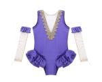 Gymnastics leotard with skirt blue